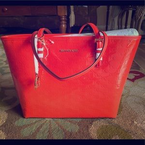 Michael Kors Orange purse tote style